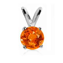 Load image into Gallery viewer, 0.25 Ct. Padparadscha Sapphire Pendant in 14k in White or Yellow Gold
