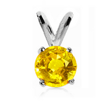 Load image into Gallery viewer, 0.25 Ct. Yellow Sapphire Pendant in 14k in White or Yellow Gold

