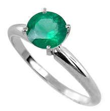 Load image into Gallery viewer, 0.50 Carat Emerald Ring in 14k White or Yellow Gold
