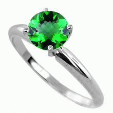 Load image into Gallery viewer, 0.50 Carats Chrome Diopside Ring in 14k White or Yellow Gold
