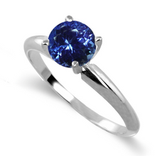 Load image into Gallery viewer, 0.50 Carat Tanzanite Solitaire Ring in 14k White or Yellow Gold
