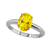 Load image into Gallery viewer, 1 Ct Citrine Ring in 14k White or Yellow Gold

