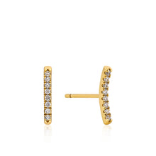 Load image into Gallery viewer, Shimmer Pavé Bar Stud Earrings
