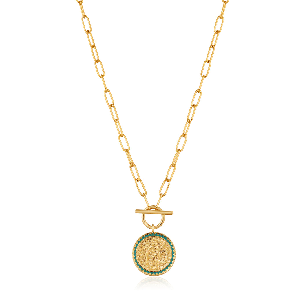Gold Emperor T-bar Necklace
