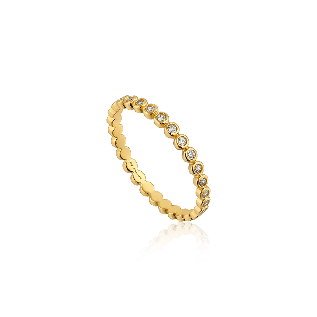 Gold Shimmer Half Eternity Ring